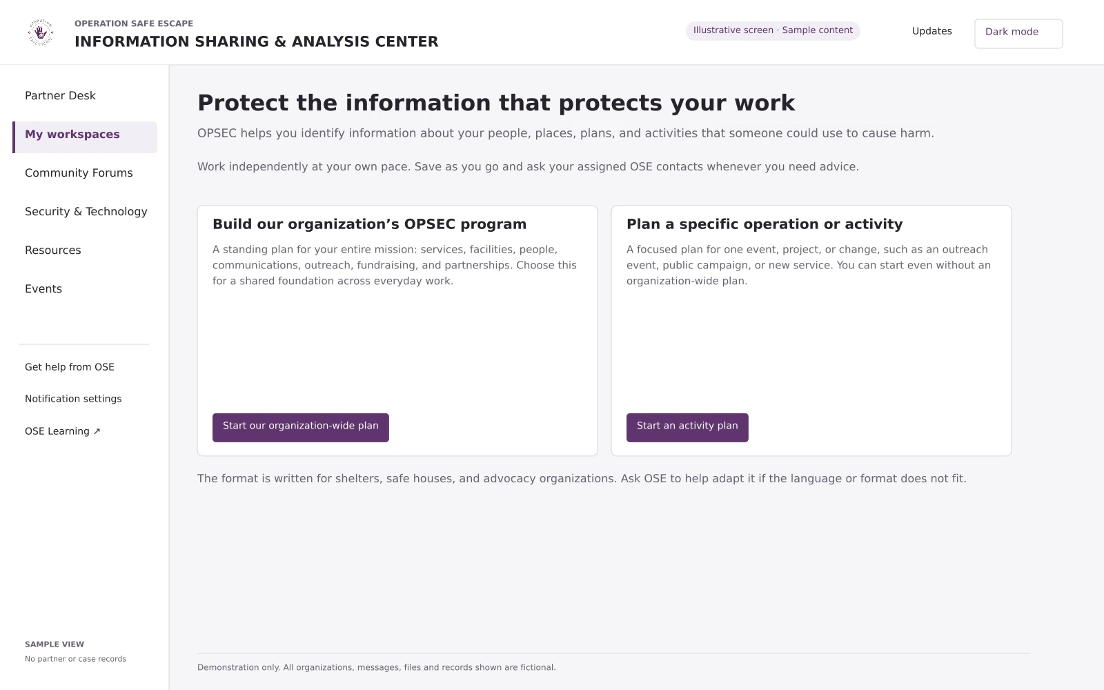 OPSEC planning paths